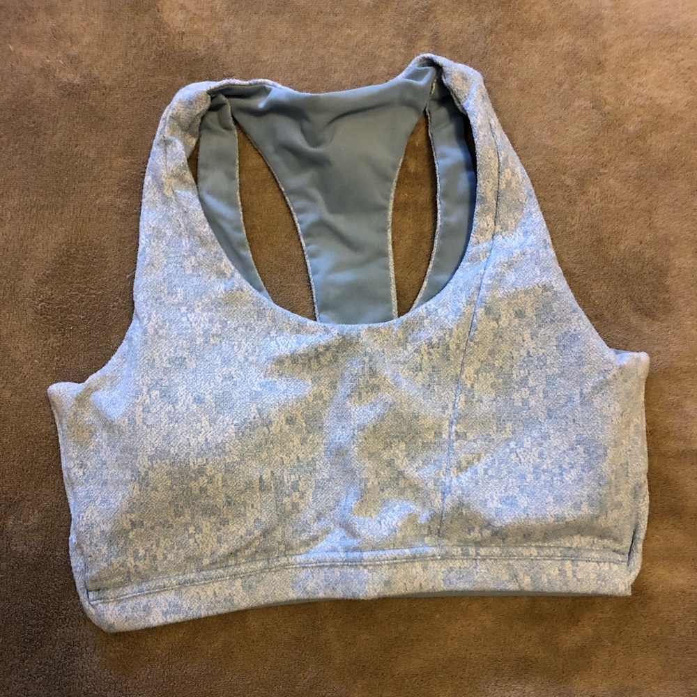 Gymshark Light Blue Fleur Sports Bra Size Medium